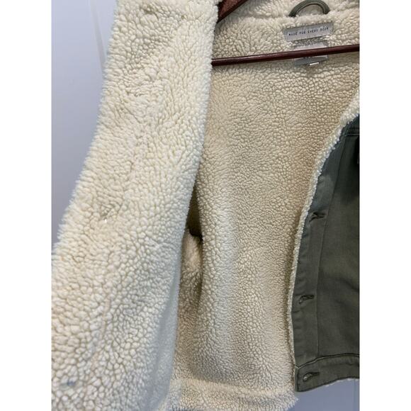 Oliver Logan Oakhurst Sherpa Jacket Terrarium Moss Size XL Trucker Jacket - Picture 7 of 10